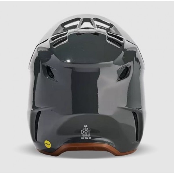 FOX V3 RS CARBON SOLID MOTOKROS ČELADA ČRNA RJAVA