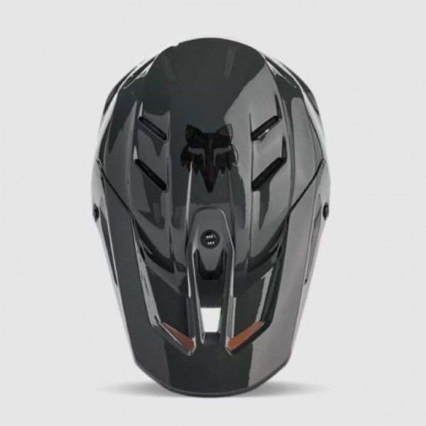 FOX V3 RS CARBON SOLID MOTOKROS ČELADA ČRNA RJAVA