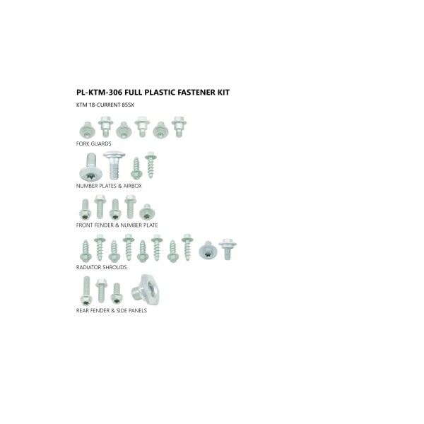 UFO SET VIJAKOV PLASTIK KTM SX 85 2018-2021 UFO SET VIJAKOV PLASTIK KTM SX 85 2018-2021