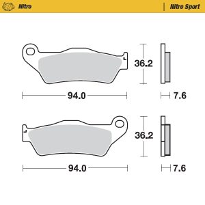 MOTO-MASTER MOTO MASTER NITRO SPORT SPREDNJE ZAVORNE OBLOGE