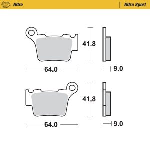 MOTO-MASTER MOTO MASTER NITRO SPORT SPREDNJE ZAVORNE OBLOGE