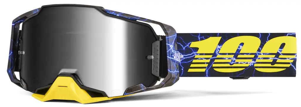 100% GOGGLE ARMEGA FURIOUS - MIRROR SILVER LENS