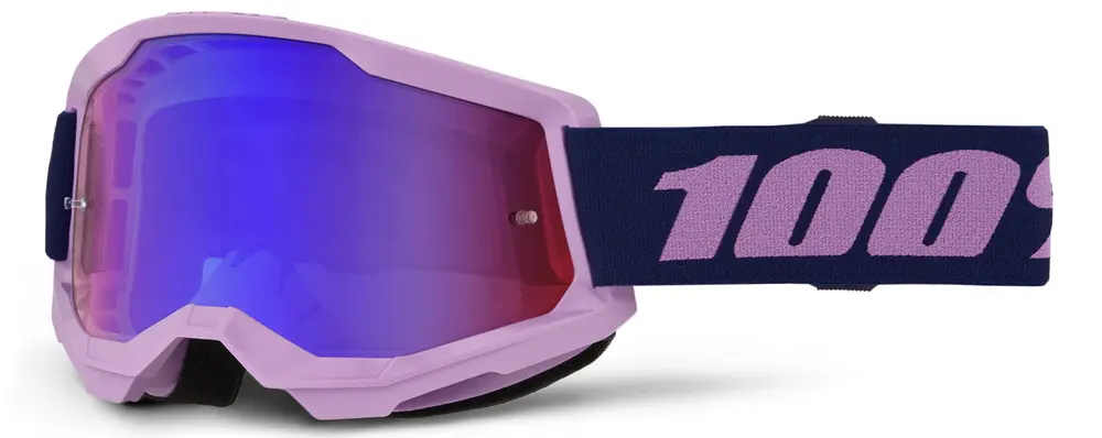 100% GOGGLE STRATA 2 PURPLE - RED/BLUE MIRROR