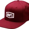 100% HAT ICON SNPBCK BRGNDY OS