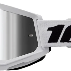 100% GOGGLE STRATA 2 JNR WHITE MIR SL