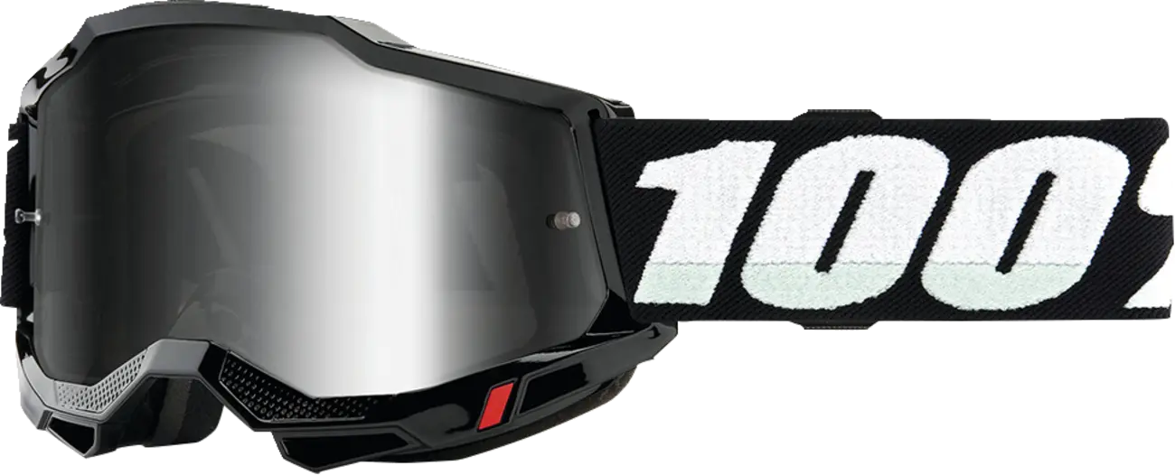 100% GOGGLE AC2 JR BLACK MIR SIL
