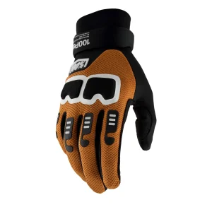 100% GLOVES LANGDALE BL ACK/TAN