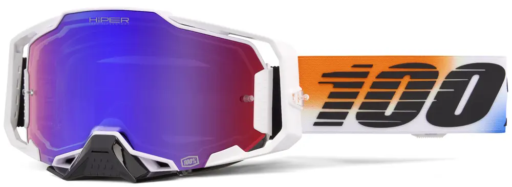 100% GOGGLE ARMEGA HIPER UNITED - MIRROR RED/BLUE LENS