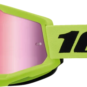 100% GOGGLE STRATA 2 JNR NEON YL MR PK