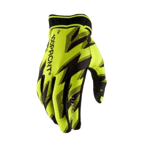 100% GLOVES RIDEFIT FLO YELLOW BLACK